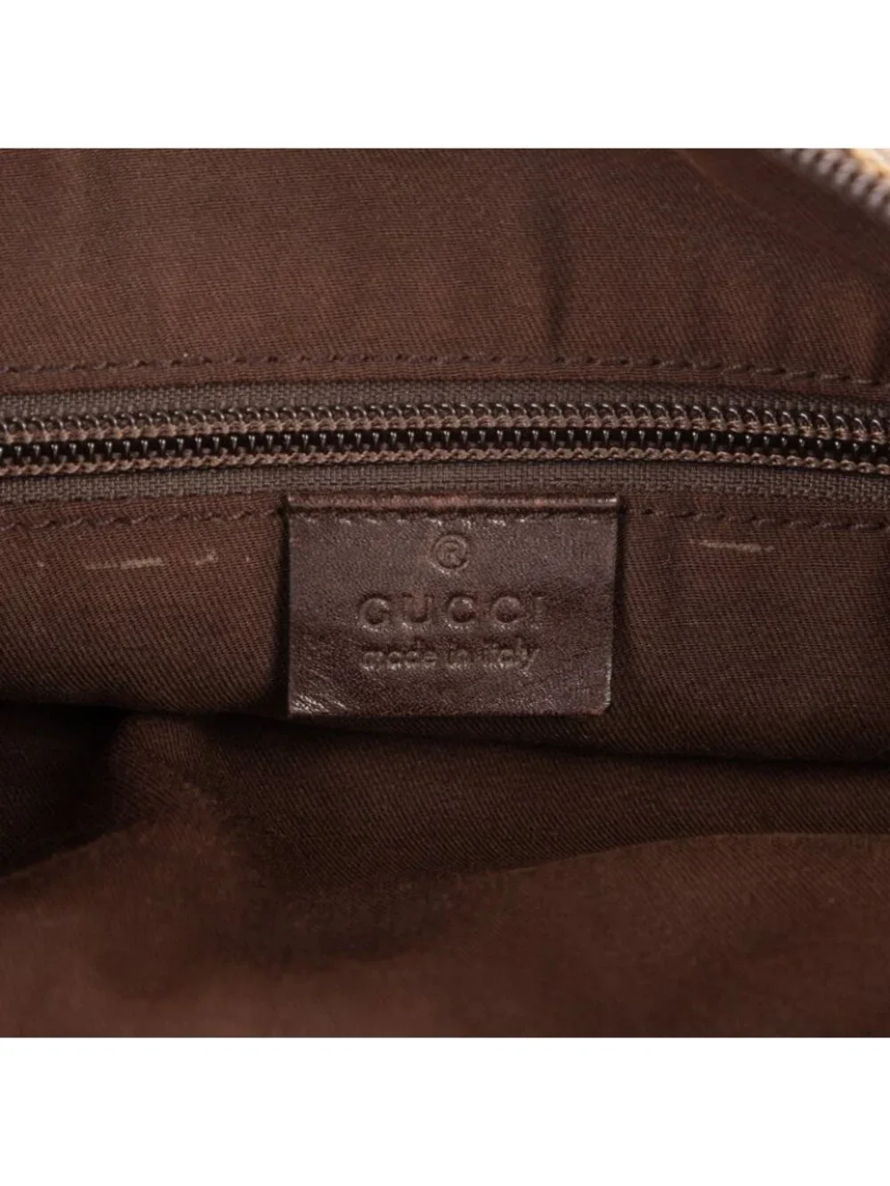 Gucci Vintage Flap Messenger Beige Dark Brown GG Canvas